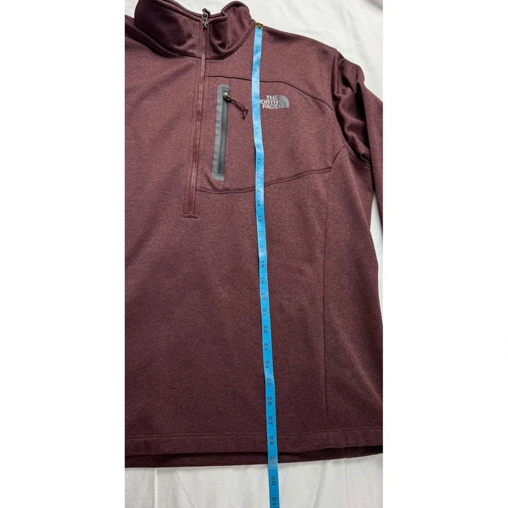 The‎ North Face Mens XL 1/4 Zip Fleece Pullover Burgundy Maroon hiking, outdoor